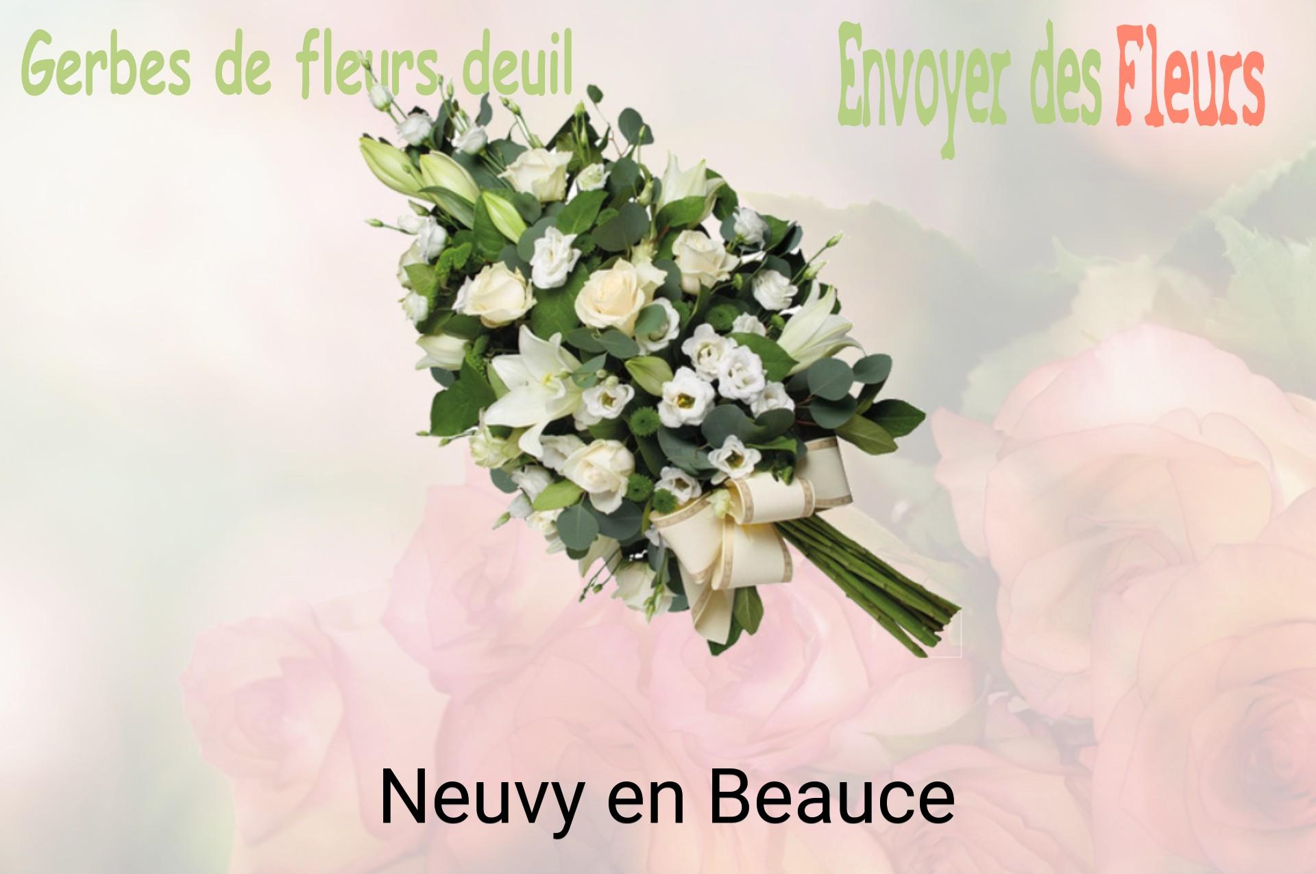 Gerbe de fleurs de deuil livrée à Neuvy-en-Beauce